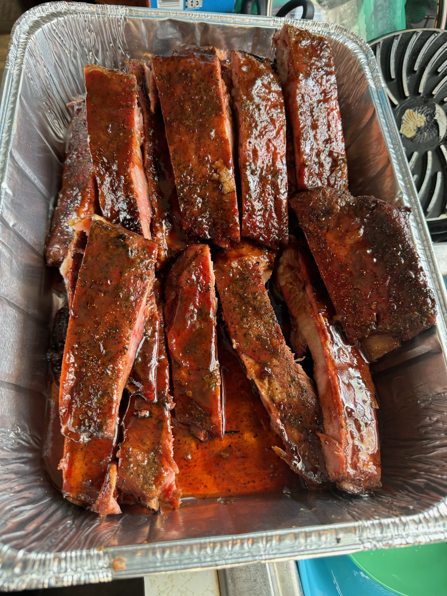 Glazed St. Louis style spare ribs